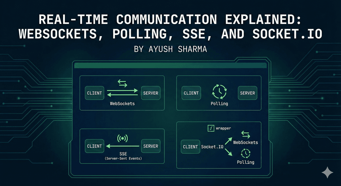 Real-Time Communication Explained: WebSockets, Polling, SSE, and Socket.IO